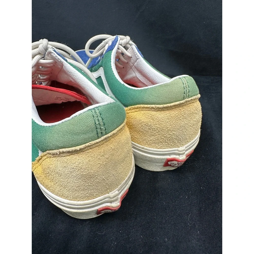 Vans Old Skool Yacht Club Mens 10.5 Womens 12 Blue Green Red Yellow 2018 Worn